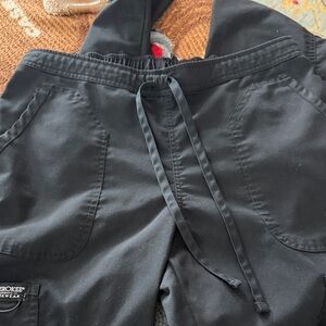 2 Pairs/1 Price - Cherokee Black Drawstring/elastic Scrub Pants